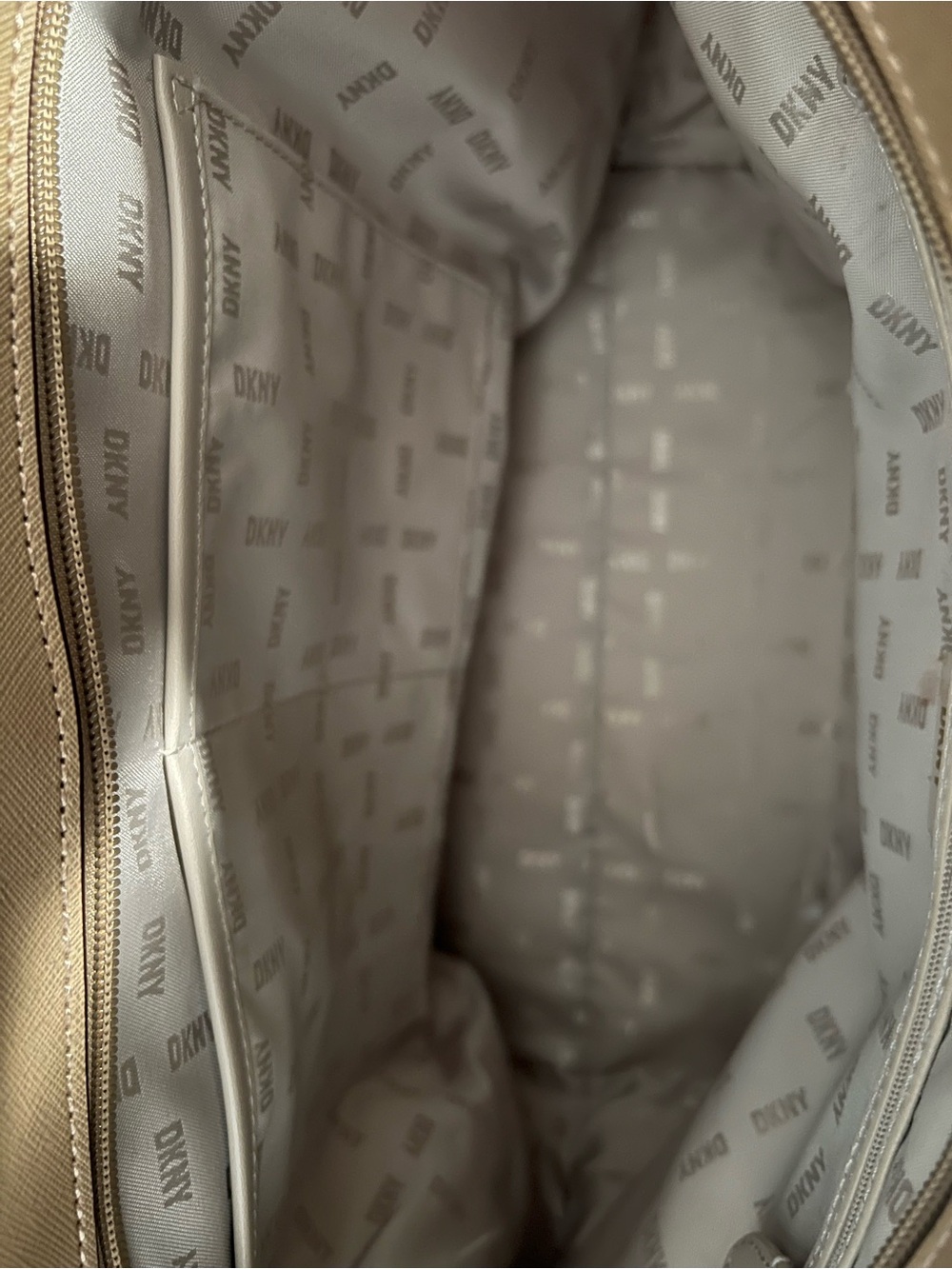 DKNY Bryant Signature I Tote Bag in Beige Monogram with Tan Handles - Picture 16 of 16